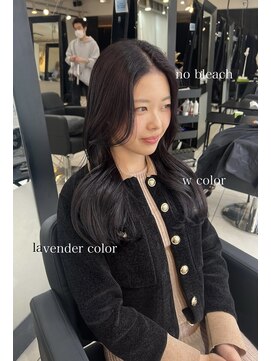 アクアオモテサンドウ(ACQUA omotesando) ☆ブリーチなしダブルカラー透明感ラベンダーアッシュカラー