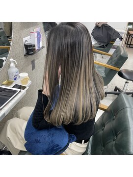 ラル(Lull) 【繊細なバレイヤージュ×グレージュ】シャドールーツ/ブリーチ