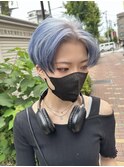 オリジナルデザイン  ネイビーカラー ホワイト ブリーチ