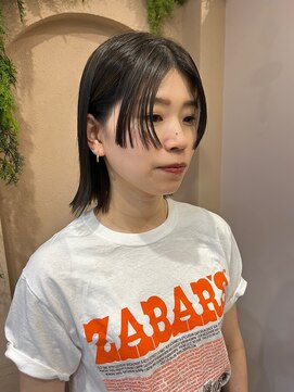 ザトエル 栄(THE TOEL) 髪質改善ケアカラーイルミナカラーダブルカラーブリーチなしボブ