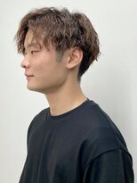 ラギッド 大野城店(RUGGED)&nbsp;スパイラルパーマ　ベージュカラー　センターパートマッシュ