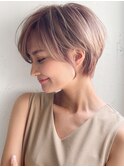 レイヤーカットホワイトブロンドデジタルパーマ#300f0301
