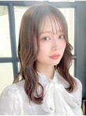 ブリーチホワイトグレージュダブルカラーレイヤー前髪顔周り江坂