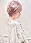 ショートカット×ピンクアッシュ