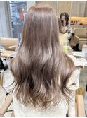 ミルクティーグレージュカラーアッシュグレーベージュカラーボブ