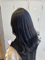 スピンヘア SOCOLA塚口店(Spin hair)&nbsp;/ブルーブラック×こなれエアリーミディ