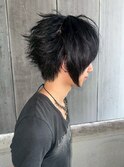 MEN’S HAIR/ブルーブラック/フェザーパーマ/