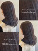 艶めくラベンダーカラー髪に♪