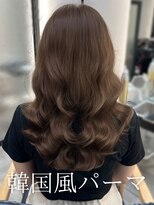 アミー 池袋(Ammy)&nbsp;コテ巻き風パーマ /韓国風パーマ/オリーブベージュ/レイヤー