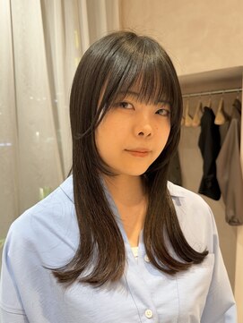 オン キャナルシティ博多前店(on) 【中里恵梨】前髪カット/顔まわり/切りっぱなしロング/20代