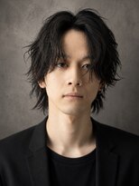 アウル 心斎橋(owl)&nbsp;センターパート×スパイラルパーマ×ウルフカット×men's髪型