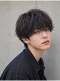 心斎橋ツイストスパイラル波巻きスペインカールフェザーマッシュ