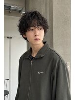 ユニオンデュオ 栄(Union Duo)&nbsp;韓国風無造作パーマで決まる黒髪ショートマッシュ