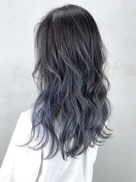 アルバム 銀座(ALBUM GINZA) アイスブルー_フリンジウェーブセシルカット_ba303492