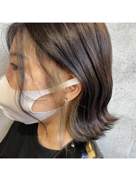 スイート ヘアデザイン(Suite HAIR DESIGN) イヤリングカラー ボブ 外ハネ モテヘア