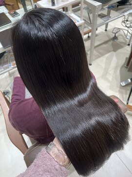 フォルテ 横浜店(FORTE) ロングヘア、グレージュカラー、ココアベージュ、黒髪髪質改善