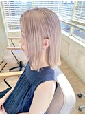 透け感のあるミルクティーベージュ/アッシュベージュ/ミディアム