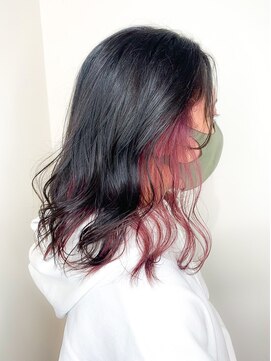 コロ(COLO) 【COLO都甲】ブリーチ１回インナーワインレッド