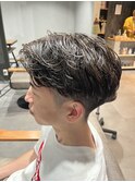 ウルフ/アッシュブラック/カルマパーマ/ベリーショート/柏