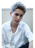 シルバーアッシュ×アップバング【TELA HAIR】