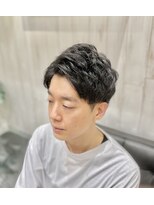 ヨシザワインク プレミアム 横浜 桜木町店(YOSHIZAWA Inc. PREMIUM)&nbsp;メンズナチュラルツーブロック刈り上げショートレイヤースタイル