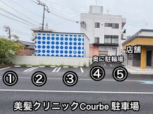 【専用駐車場について】お店の横(敷地内)に5台、第２駐車場に2台、合計7台分ございます♪