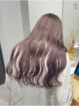 ヴァーディ オモテサンドウ(Vardy omotesando) ハイトーンロング・表参道ケアブリーチ・グレージュ・パープル