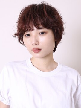 ヨファ ヘアー(YOFA hair) 大人ガーリー似合わせカットメルティカラーマッシュショート0105
