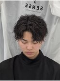 ニュアンスパーマ/韓国マッシュ/ダークアッシュ/ベリーショート