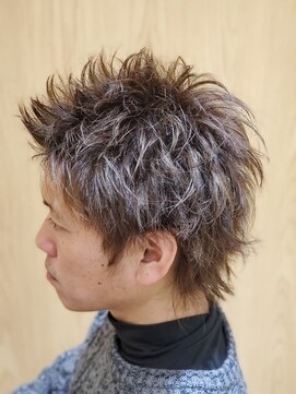 ユニックス イオンモール川口前川店(UNIX) 【メンズカット】スパイキーショート×スモーキーアッシュ