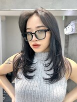 ヴェイン 渋谷(vain)&nbsp;イルミナカラーレイヤーカット顔まわりカット