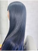 【ブルーブラック】サラ艶/ロングヘアー/30代～50代/髪質改善