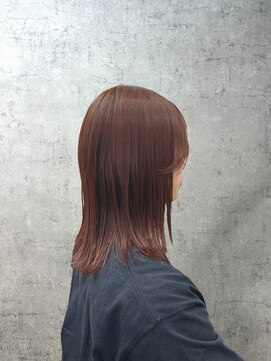 ティエル 町田店(tiel) 暖色ピンクブラウン×外ハネボブ