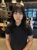 サラ 天神大名店(SARA) 【透明感カラー】透明感ブラック/ミディアムレイヤー