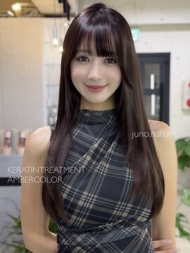 【JUNO韓国】ココアブラウン/前髪/顔周りレイヤーカット