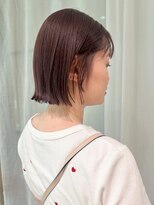 リュミエ ドゥ マッシュ(Lumier de mashu)&nbsp;【大阪/梅田/茶屋町/中崎町】透明感バーガンディカラー/ミニボブ