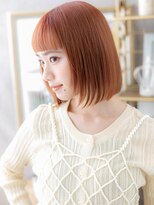 カバーヘア ブリス 大宮西口(COVER HAIR bliss) ★ぱっつん前髪艶感チェリーレッド美髪前下がりボブ20代30代★2