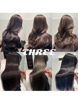 THREE【2月上旬OPEN（予定）】の写真/クセ・広がりから卒業♪最高品質の縮毛矯正で、自宅でのお手入れがラクになる！柔らかい質感の仕上がりが◎