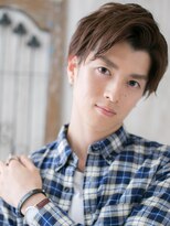 モッズヘア メン 新所沢店(mod's hair men)&nbsp;かき上げダークブラウン短髪刈り上げメンズショートe新所沢