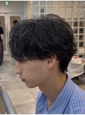 無造作シャドウパーマのマッシュスタイル◎