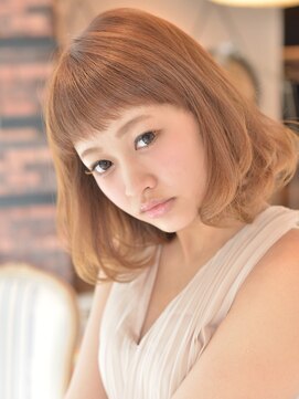 ケーツー心斎橋 クイーンズガーデン バイ ケーツー(K two QUEEN'S GARDEN by K two) ナチュラルワンカールボブ~お洒落バング~/心斎橋&難波&なんば