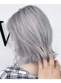 ホワイトシルバー×ボブ…建部哲志