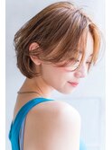 Aimee スイングショート×透け感ベージュ