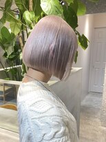 サンク 原宿 表参道(cinq)&nbsp;ミルクティーベージュナチュラルボブミニボブケアブリーチ20代
