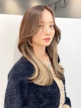 ノク 渋谷(nok) くびれヘア_インナーカラーグレージュカラーココアベージュ