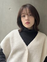 ゼンコー キチジョウジ(ZENKO KICHIJOJI)&nbsp;外ハネミディアム×マロンベージュ・20代・30代・40代