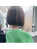 リール 銀座(R'EEL) オリーブグレー/ボブ/顔周り/小顔/レイヤー/髪質改善/縮毛矯正