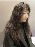 【田中結】ロング ハードパーマ くるくる