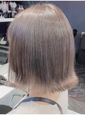 斜めバング/シルキーベージュ/ブラントカット[国分寺駅]