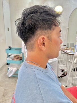 ロミーオム 本厚木(ROMMY. Homme) 刈り上げ短髪アップバングショート好印象ビジネスメンズヘア